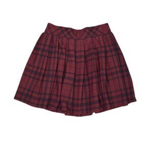 Love Streak Maroon Plaid Mini Skirt Size Large Preppy Academia Style
